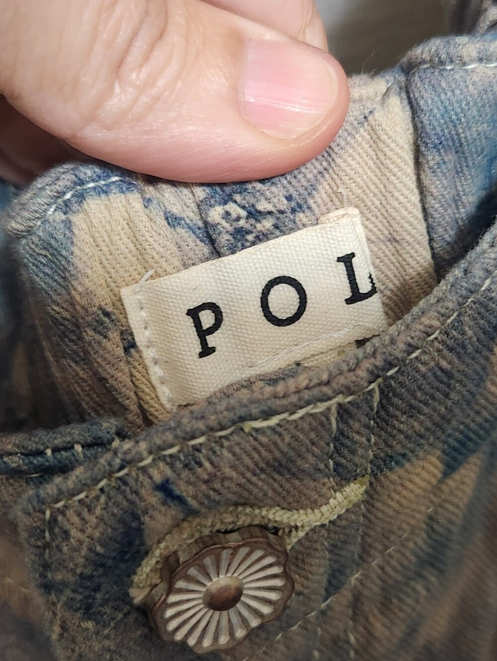 LAST ONE POL Vintage Washed Printed Twill Relaxed Fit Floral Pants Various Sizes - Picture 6 of 7